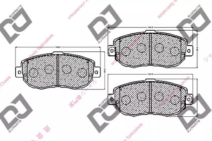 Комплект тормозных колодок DJ PARTS BP1071